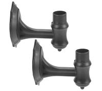Kichvoe Socle D'applique Murale Support de Lampe Solaire Noir 2pcs en Plastique Solide et Gain de Place, pour Porche et Couloir Extérieur
