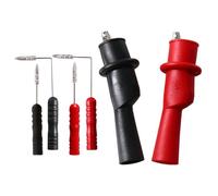 Kichvoe Sonde de Test Multimètre Pince Crocodile Isolée en Acier, Aiguille Fine Non Destructive, Kit 1 Jeu pour Mesure Électrique Automobile et Laboratoire, Accessoires Précis