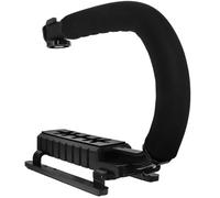 Kichvoe Stabilisateur de Caméra U en Alliage D'aluminium Léger et Robuste Support Sabot Froid pour DSLR, pour Tournage en Extérieur et Voyage, Couleur Noire