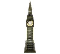 Kichvoe Statue Big Ben en Métal Vintage, Modèle Miniature de Tour D’Horloge Historique de Londres, Décoration Intérieure Rétro Britannique pour Bureau et Maison, Objet Déco Collectible