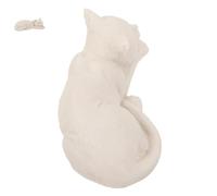 Kichvoe Statue Commémorative pour Animal Résine Pierre Tombale Chat Extérieur Durable Sculpture de Mémoire pour Jardin Décoration Funéraire pour Perdus Résistante et Stable