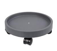 Kichvoe Support à roulettes pour Pots de Fleurs Gris Épais 320 Mm, Chariot Roulant Solide pour Plantes Intérieur et Extérieur, Soucoupe Mobile pour Jardin Facile à Déplacer et Nettoyer