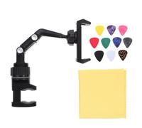 Kichvoe Support de Téléphone Rotation 360° en Plastique et Silicone Réglable Facile à Installer et Retirer pour Mobile, pour Guitare et Usage Intérieur