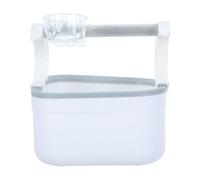 Kichvoe Support D'entraînement pour Perroquets avec Mangeoire Amovible en Plastique Blanc, Plateau Collecteur Détachable, Perchoir Facile à Assembler pour Entraînement Intérieur