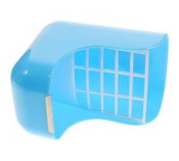 Kichvoe Support Fixe pour Mangeoire à Lapin et Râtelier à Foin en Plastique Bleu, Distributeur de Nourriture pour Petits Animaux comme Cobayes et Chinchillas, Accessoire D’Alimentation