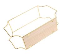 Kichvoe Support Mural en Bois et Fer, Étagère Décorative Nordique | Rangement Mural sans Percer, pour Bougies et Plantes, Usage Maison, Capacité Portante Solide, Coloris Or