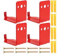 Kichvoe Support Mural pour Extincteur 40 LB Rouge, Crochets Robustes Universels en Métal, Kit de Fixation 4 Pièces Vis et Chevilles, pour Rangement Sécurité Incendie Maison et Bureau