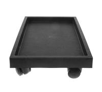 Kichvoe Support pour Pots de Fleurs Rectangulaire avec roulettes, Plateau Amovible en Verre Trempé Résistant et Étanche, Base Roulante Pratique pour Plantes D'intérieur et Extérieur, Bac