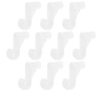 Kichvoe Support Robuste en Plastique Blanc pour Tringle de Placard 13mm, Lot de 10 Pièces, Compatible Universellement pour Penderies Appartements et Chambres