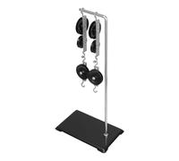 Kichvoe Système de Poulies en Acier Galvanisé avec Base Épaissie Kit Complet pour Expériences de Physique Scolaire Ensemble Pédagogique Stable pour Cours de Sciences et Laboratoire