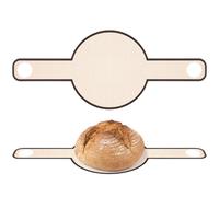 Kichvoe Tapis à Pétrir en Fibre de Verre Marron Longues Poignées, Résistant Haute et Basse Température, pour Transfert et Cuisson de Pâte en Pâtisserie