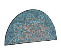 Kichvoe Tapis Demi-Cercle Bohème 40x80 Cm en Polyester Antidérapant Absorbant et Lavable pour Salle de Bain, Entrée et Chambre Décor Vintage, Paillasson D'intérieur Style Ethnique