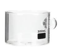 Kichvoe Tasse à Café Verre Épais Résistante la Chaleur Balance Intégrée, pour Thé, Lait et Café, Usage Quotidien la Maison 300 Ml