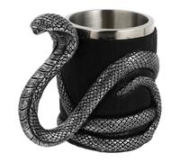 Kichvoe Tasse en Acier Inoxydable 600ml Poignée Confortable et Intérieur en Résine Noire, Mug Isotherme Élégant pour Maison et Bureau
