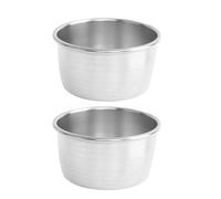Kichvoe Tasses à Sauce Argentés 2pcs en Acier Inoxydable Résistantes à Haute Température L'oxydation Petits Pots à Sauce Pratiques Maison et L'hôtel