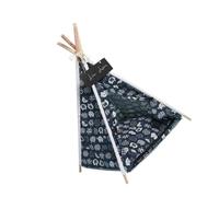 Kichvoe Tente Tipi Portable pour Animaux de Compagnie Intérieure et Extérieure, Lit pour Petit Chien et Chat 43x13x17 Cm en Toile Lavable avec Coussin Confortable, Abri Sécurisé