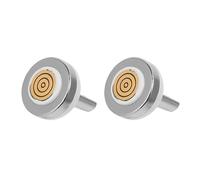 Kichvoe Tête de Câble de Charge Magnétique en Aluminium Argenté 2pcs Double Face et Interface Plug-in pour Téléphone Portable Rapide et Pratique