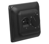 Kichvoe Thermostat pour Chauffage au Sol Électrique, Thermostat Non Programmable à Bouton Rotatif, PC Noir, Commande Manuelle, 95-240 V AC 16 A, pour Chauffage Radiant, Personnes Âgées