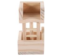 Kichvoe Tour D'observation en Bois Naturel pour Hamster Maison Ludique 1 Pièce Plateforme Lisse, Adaptée Petits Animaux de Compagnie, D’entraînement pour Hamsters et Style Aléatoire