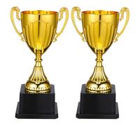 Kichvoe Trophée de Compétition Lot de 2 Coupes Trophées Plastiques pour Fête Sportive et Cérémonie Récompense Honneur Adulte Figurine Créative
