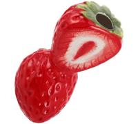 Kichvoe Vase Pouces Rouge à Décoratif Fraises 6 en Céramique | Forme Fruitée, Usage sur Table ou Étagère, Décor Festif pour Chambre, Style Moderne et Élégant