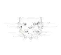 Kichvoe Verre à Col Rond en Verre Transparent à Oursin, Coupe Personnalité Créative pour Décoration de Table Lors de Fêtes et Bars