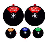 Kichwit Lot de 2 panneaux de confidentialité « Do Not Disturb », « Out of Office », « Please Knock », « in a Meeting », panneau de conférence pour bureaux (noir, lot de 2)
