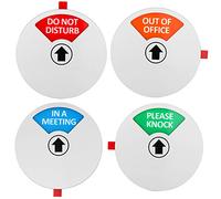 Kichwit Panneau « Do Not Disturb », panneau « Out of Office », « Please Knock », « In a Meeting », panneau de conférence pour bureaux, 12,7 cm, argenté