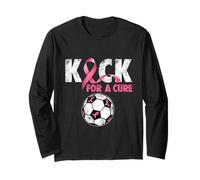 Kick for a Cure Ruban de Football Rose Sensibilisation au Cancer du Sein Manche Longue