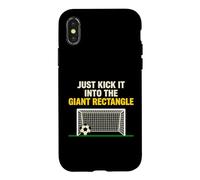 Kick It in The Giant Rectangle Joueur de Football Coque pour iPhone X/XS