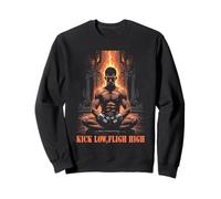 Kick Low Flight High Muay Thai MMA Warrior Sweatshirt