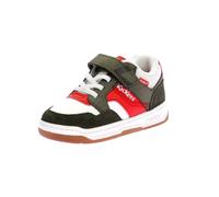 Kickarting, Baskets Basses Garçon, Blanc Kaki Rouge, 34