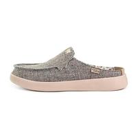 Kickback Barbeach Mules en Canvas pour Homme - Mocassins Slip-on d’Été Décontractés avec Semelle Antidérapante et Semelle Intérieure Doublée Cuir - Plage, Voyage et Usage Quotidien - Brown, EU 44