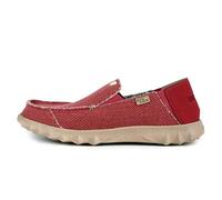 Kickback Couch Classic Mocassins Slip-on en Toile pour Homme - Chaussures Décontractées pour l’Été, la Plage et Les Voyages avec Semelle Antidérapante et Confort Toute la Journée - Mid Red, EU 44