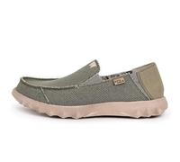 Kickback Couch Classic Mocassins Slip-on en Toile pour Homme - Chaussures Décontractées pour l’Été, la Plage et Les Voyages avec Semelle Antidérapante et Confort Toute la Journée - Khaki, EU 45