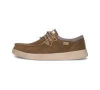 Kickback Haven Mocassins Homme en Daim - Chaussures Slip-on Légères avec Lacets Élastiques, Semelle Confort Amortissante et Doublure Cuir - Style Casual Quotidien - Khaki, EU 41