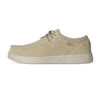 Kickback Haven - Mocassins pour Hommes - Couleur Beige - Chaussures légères et décontractées pour Hommes - Tige en Cuir et Daim Souple - Lacets élastiques Ajustables - Taille EU 43