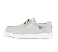 Kickback Haven Mocassins Slip-on Style Sneakers pour Homme en Lin - Chaussures Décontractées avec Lacets Élastiques Ajustables - Confort Quotidien pour l’Été - Natural, EU 42