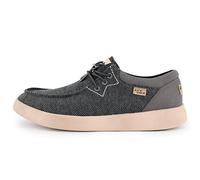 Kickback Haven Mocassins Slip-on Style Sneakers pour Homme en Mesh Extensible - Chaussures Décontractées avec Lacets Élastiques Ajustables - Confort Quotidien pour l’Été - Charcoal Black, EU 47
