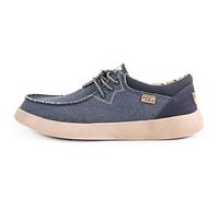 Kickback Haven Mocassins Slip-on Style Sneakers pour Homme en Toile - Chaussures Décontractées avec Lacets Élastiques Ajustables - Confort Quotidien pour l’Été - Deep Navy, EU 42