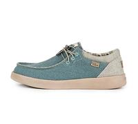 Kickback Haven Mocassins Slip-on Style Sneakers pour Homme en Toile - Chaussures Décontractées avec Lacets Élastiques Ajustables - Confort Quotidien pour l’Été - Aqua, EU 46