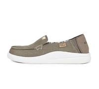 Kickback Rizzo Mocassins Slip-on pour Femme en Lin - Chaussures Décontractées d’Été avec Talon Rabattable pour Un Confort Quotidien - Earth Linen, EU 38