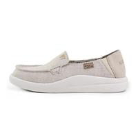 Kickback Rizzo Mocassins Slip-on pour Femme en Lin - Chaussures Décontractées d’Été avec Talon Rabattable pour Un Confort Quotidien - Natural Linen, EU 37