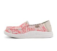 Kickback Rizzo Mocassins Slip-on pour Femme en Lin - Chaussures Décontractées d’Été avec Talon Rabattable pour Un Confort Quotidien - Pink Beach Linen, EU 40