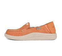 Kickback Rizzo Mocassins Slip-on pour Femme en Lin - Chaussures Décontractées d’Été avec Talon Rabattable pour Un Confort Quotidien - Peach Linen, EU 36