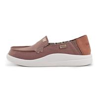 Kickback Rizzo Mocassins Slip-on pour Femme en Lin - Chaussures Décontractées d’Été avec Talon Rabattable pour Un Confort Quotidien - Dusky Pink Linen, EU 39