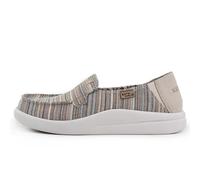 Kickback Rizzo Mocassins Slip-on pour Femme en Toile - Chaussures Décontractées d’Été avec Talon Rabattable pour Un Confort Quotidien - Pale Stripes, EU 40
