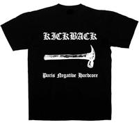 Kickback Shirt Paris Negative Hardcore Hammer Violence Nietzsche Hatred Not Your Mens Man Black XL