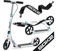 SOKE City Trottinette de Loisirs pour Utilisateurs Adultes, Adolescents et Enfants - pour Balade en Ville - Roulements ABEC-9 - Trottinettes pour Adultes avec Grandes Roues de 20 cm