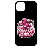 Kickbox Kickbox pour Femme Ninja Girl Féminin Fleur Arts Martiaux Karaté Coque pour iPhone 14 Plus